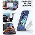 thumbnail image 3 of for Samsung Galaxy S26 Plus Case Magnetic, [Compatible with MagSafe][Built-in Invisible Stand ], Military Grade Drop Protection Translucent Slim Case for Galaxy S26 Plus , Blue, 3 of 8