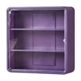 thumbnail image 2 of Acrylic Display Case, Wall Mounted Organizer For Figures Blind Boxes, Clear Dust-Proof Cabinet, Vertical Hanging Showcase(Purple), 2 of 4