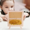 thumbnail image 2 of MasteelfCA Wood Piggy Bank Money Saving Box Coin Bank Money Jar Saving Bank Tip Box, 2 of 8