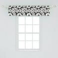 thumbnail image 2 of Ambesonne Vintage Valance Pack of 2, Monochrome Apple Blossoms, 54"X12", Charcoal Grey White, 2 of 2
