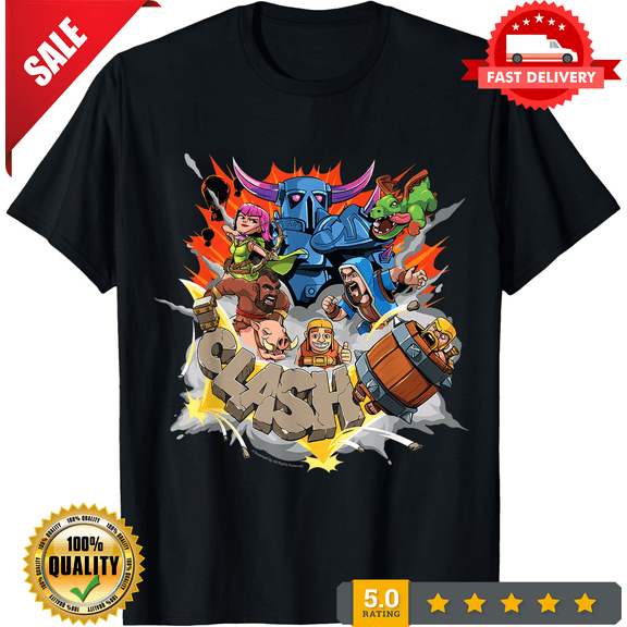 Rare Clash of Clans Chaotic Battle Epic Group Shot T-Shirt, NEW TRENDING ITEM-TH71363