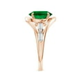 thumbnail image 3 of ANGARA Vintage Inspired Lab Grown 2.25 Ct Emerald Bypass Shank Engagement Ring for Women in 14K Rose Gold (Size-10x8mm) | May Birthstone, Anniversary, Jewelry Gift for Women | Lab-Grown Emerald Ring, 3 of 8