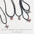 thumbnail image 3 of Osdhezcn Stylish Dark Themed Necklace Trendy Black Crystal Necklace Highlighting Heart and Butterfly Charm for Women, 3 of 18