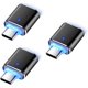 thumbnail image 1 of Adaptador USB C a USB (3 piezas), USB C macho a USB 3.0 hembra Conector OTG de alta velocidad compatible con Google Pixel Chromebook Samsung Galaxy S10/S9 Huawei P20/P30 MacBook Pro, 1 of 5
