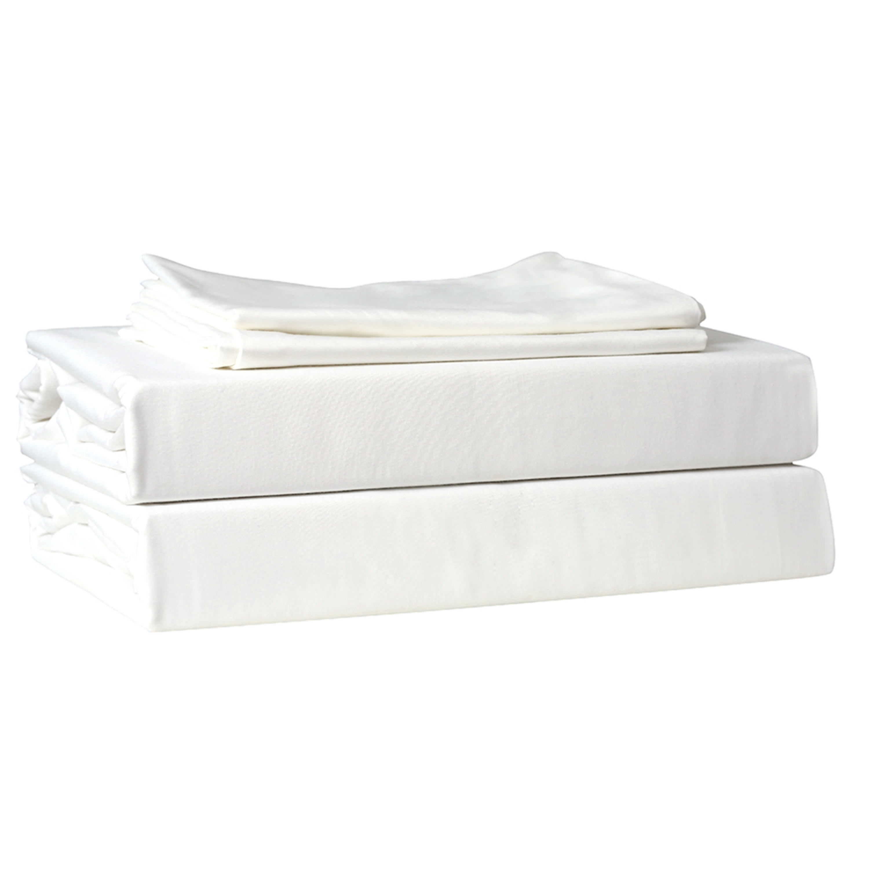 Just Linen Hotel Collection, 200 TC 100 Cotton Percale, Solid White