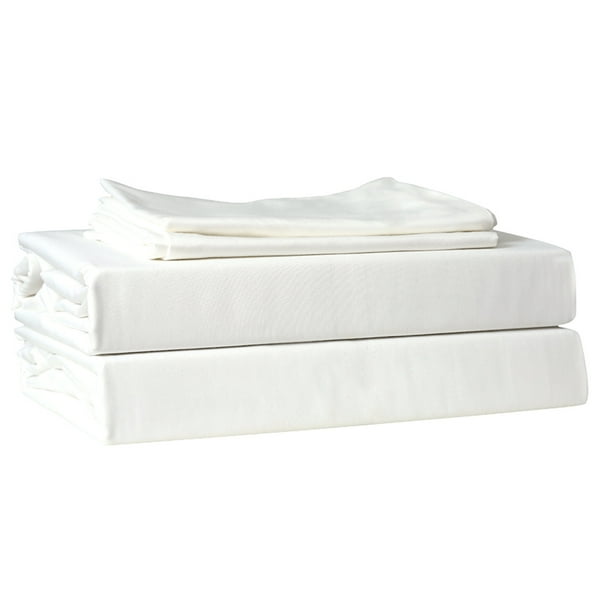 Just Linen Hotel Collection, 200 TC 100 Cotton Percale, Solid White