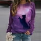 thumbnail image 2 of Moda mujer manga larga otoño impresión o-cuello blusa sudaderas jerseys camisas Tops Fridja fhghd1685, 2 of 8