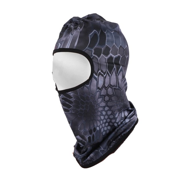 Unique Bargains 1 Pc Ice Silk Snake Pattern Balaclava Face Mask Navy Blue