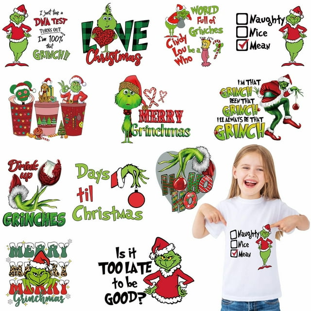 Vinilo termotransferible SUMELAY Grinchs Christmas para camisetas