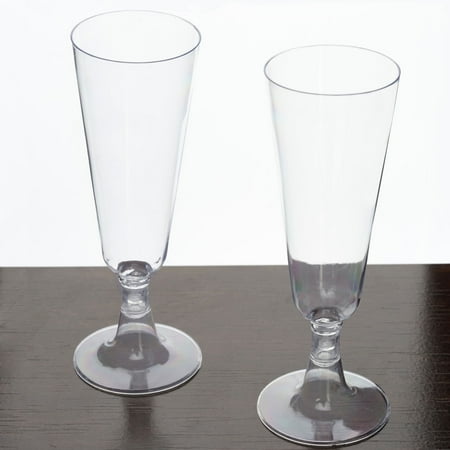 Plastic Champagne Stopper - Efavormart 5oz Champagne Flutes, Plastic, 60 Pieces