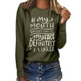 thumbnail image 2 of Babysbule Tops for Women Women Printed Long Sleeve Sweatshirt Pullover Shirts Top Blouse, 2 of 4