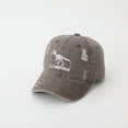 thumbnail image 6 of CAUYDY Kids Boy Dinosaur Washed Baseball Cap Toddler 4T 5T 6T 7T 8T Baby Boys Embroidered Distressed Baseball Cap Cartoon Childrens Hat (Sizes 3-8 Years,F02-Coffee), 6 of 7