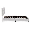 thumbnail image 4 of Poundex Furniture Twin Faux Leather Bed Frame with Slats in White, 4 of 6