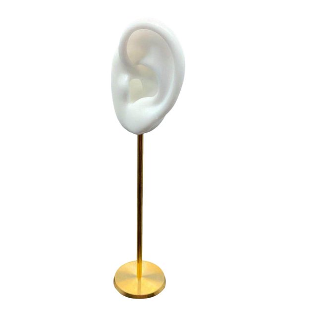 Babydream Durable Earring Display Holder Human Ear Model Rack Earring Holder Stand Stud Holder Soft Silicone White Left