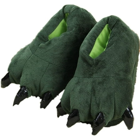 

Homgreen Women Adult Cute Plush Animal Paw Slippers Fuzzy Warm House Shoes