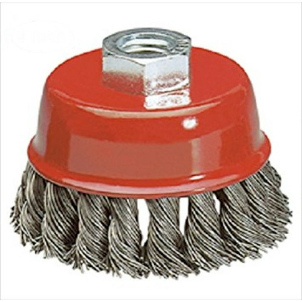 3" Knotted Wire Wheel Cup Brush for Angle Grinder 5/8" x 11 Walmart