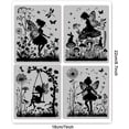 thumbnail image 2 of Fairy Dandelion Cling Rubber Stamp 7.09x8.66inch Butterfly Fairy EVA Stamps Embossing Stamp Seal Rubber Stamps for DIY Scrapbooking and Card Making Paper Craft Decor, 2 of 7