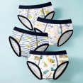 thumbnail image 2 of Sous-vêtements Garçons Shorts Cartoon Enfants Pantalons Confortables 4 Pcs Bleus Slips Garçons 3-4 Ans, 2 of 4