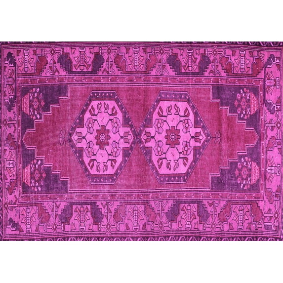 Ahgly Company Indoor Rectangle Persian Pink Traditional Area Rugs, 7' x 10'