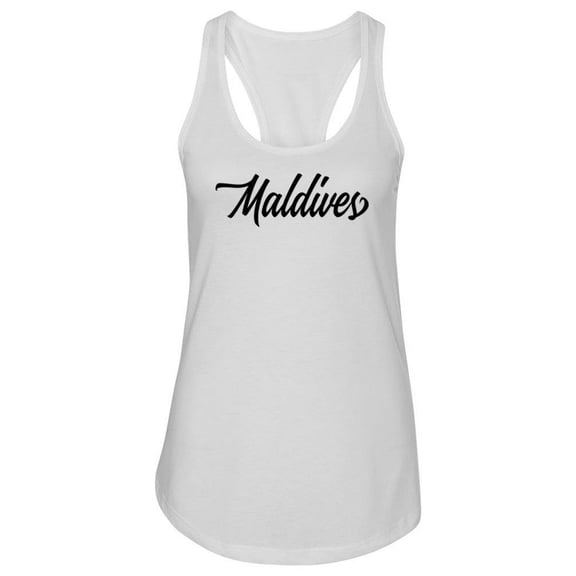 Maldives Cursive  Tank Women -Image by Shutterstock, Female x-Large