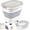 Grey/50lbs, variant on 40 Lbs Rice Storage Container with Wheels, Collapsible Airtight Rice Holder with Transparent Lid, Measuring Cup, Scoop, Handle, BPA Free Food Storage Container for Pet Food, Grain, Bird Seed