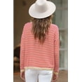 thumbnail image 3 of Ushdele Vibrant Stripe Sweater - Fashionable Drop Shoulder, Sizes 0-3X, 3 of 8