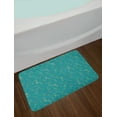 thumbnail image 2 of Abstract Bath Mat, Dreamy Pattern with Colorful Surrealistic Leaves on Thin Branches, Plush Bathroom Decor Mat with Non Slip Backing, 29.5" X 17.5", Dark Seafoam Multicolor, by Ambesonne, 2 of 2
