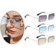 thumbnail image 1 of de sol sin montura de 3 piezas de moda para mujer, de lentes Hugo gafas de sol cuadradas sin montura, 1 of 10