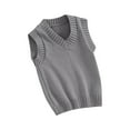 thumbnail image 1 of FOCUSNORM Toddler Sweater Vest Lightweight Sleeveless V Neck Solid Color Pullover Knitted Tank Tops, 1 of 9