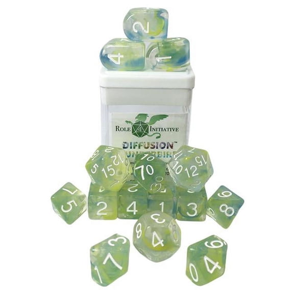 Role 4 Initiative Polyhedral Dice - Thunderbird, Arch'd d4's w/White Numbers (15) New