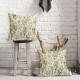 thumbnail image 2 of Spring Yellow Floral Pillow Covers 16x16 Inch Sage Green Wild Flower Plant Butterfly Decorative Pillow Cases Vintage Seasonal Cushion Covers Farmhouse Home Decor For Porch Couch Outdoor Set of 2, 2 of 6