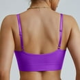 thumbnail image 4 of Arlun,Sports Bras for Women Full Coverage No Underwire Thin Bra Adjustable Spaghetti Strap Crop Tank Top Backless Bras Comfort Breathable Workout Yoga Daily Bra Purple M, 4 of 6