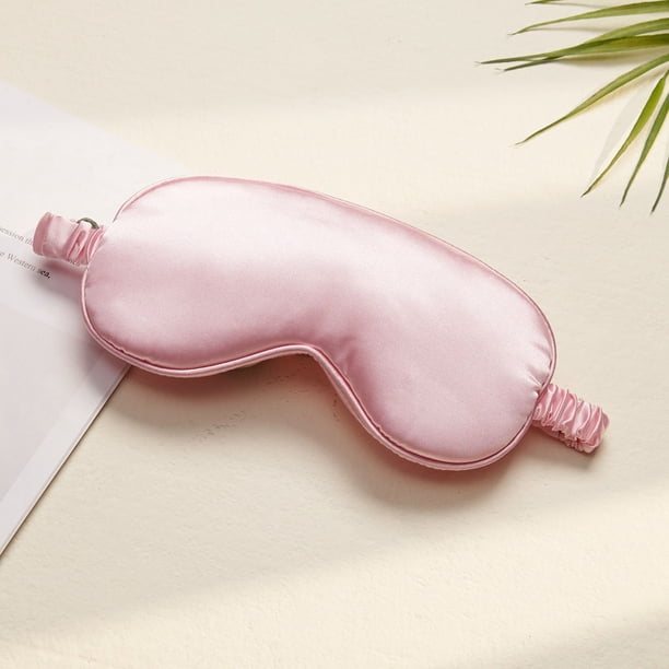 Máscara de ojos para dormir de seda de doble cara, para la pausa del almuerzo, con correa elástica, protección para los ojos para viajes, transpirable