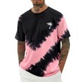 thumbnail image 2 of Beach T Shirts for Men 2026 Summer Casual Short Sleeve Crewneck Coconut Tree Print Tie Dye Tee Shirt Vacation Shirt, 2 of 5