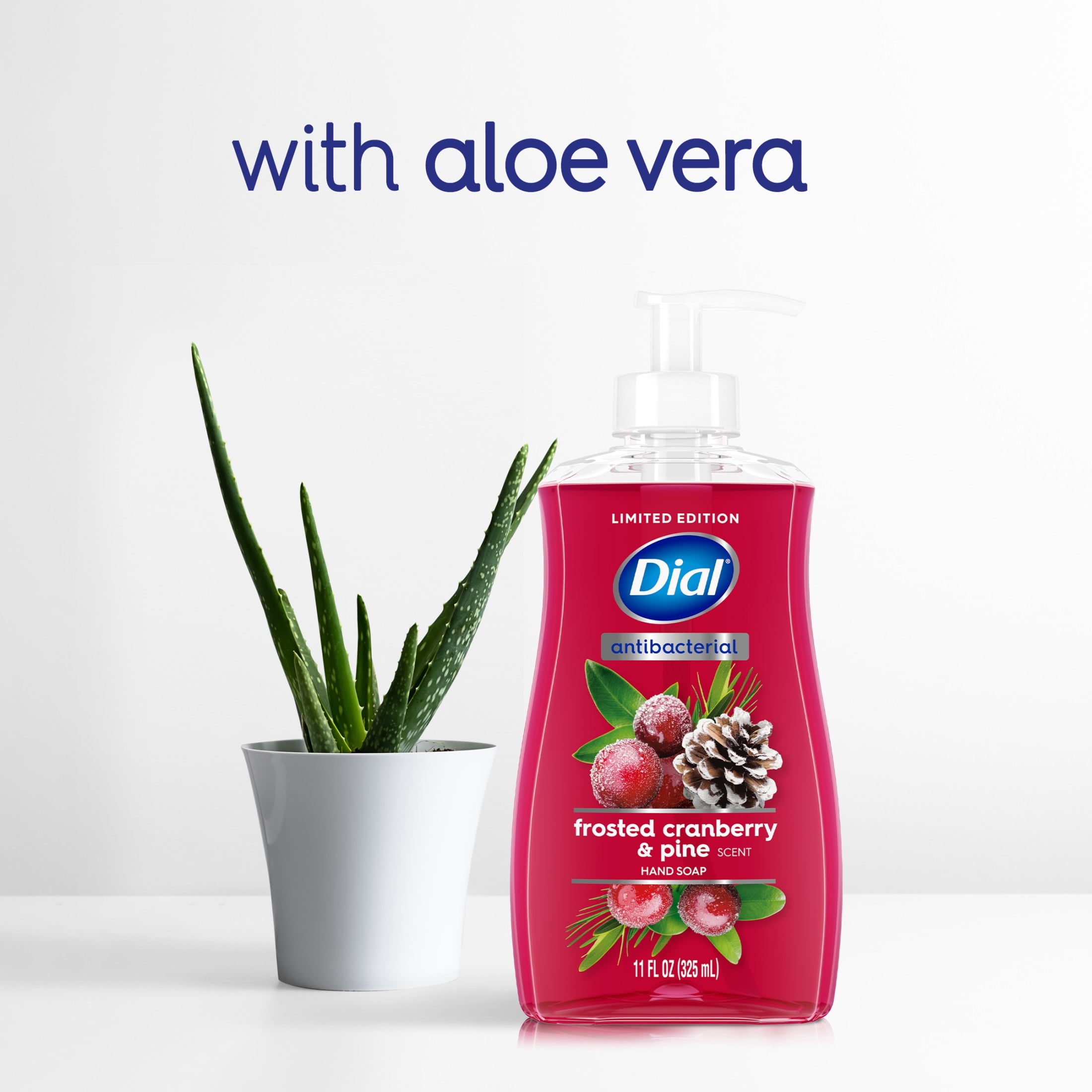 Dial Antibacterial Limited Edition Frosted Cranberry & Pine Liquid Hand Soap, 11 oz