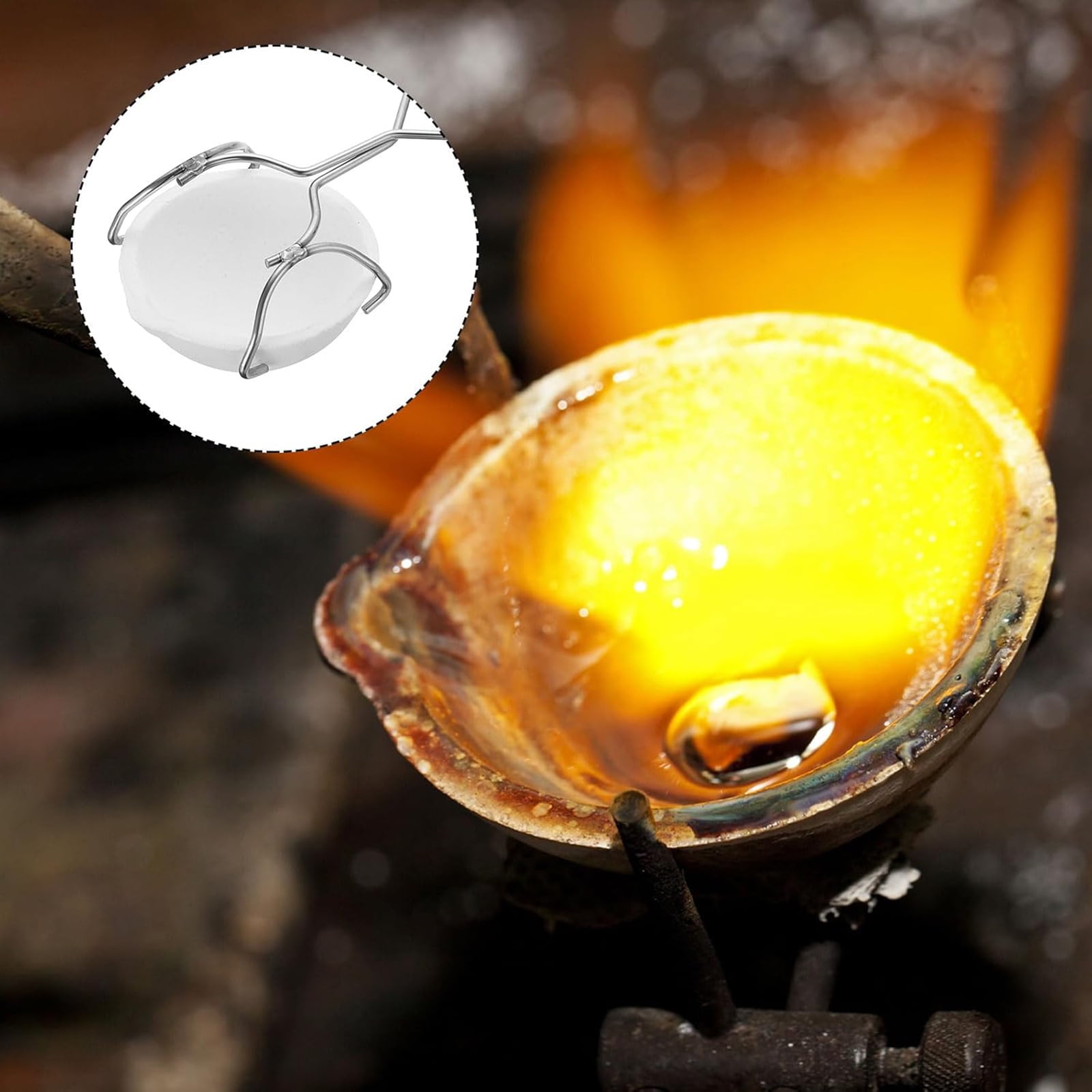 5 Pack Quartzs Melting Crucible Set Soldering Board Metal Molding Supplies Gold Melting Set Small Crucible Set for Metal
