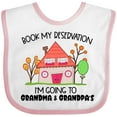 thumbnail image 3 of Inktastic Book My Reservation I'm Going to Grandma and Grandpa's Boys or Girls Baby Bib, 3 of 4