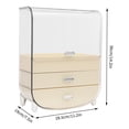 thumbnail image 3 of Rectangular Makeup White Organizer Large Makeup Organizer Cosmetics Skincare with Lid and Drawers, 3 of 15
