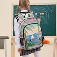 thumbnail image 7 of FORMRS Unisex School Backpack 17" Student Travel Bag with Laptop Compartment, Pink Seaside Boat, 7 of 7