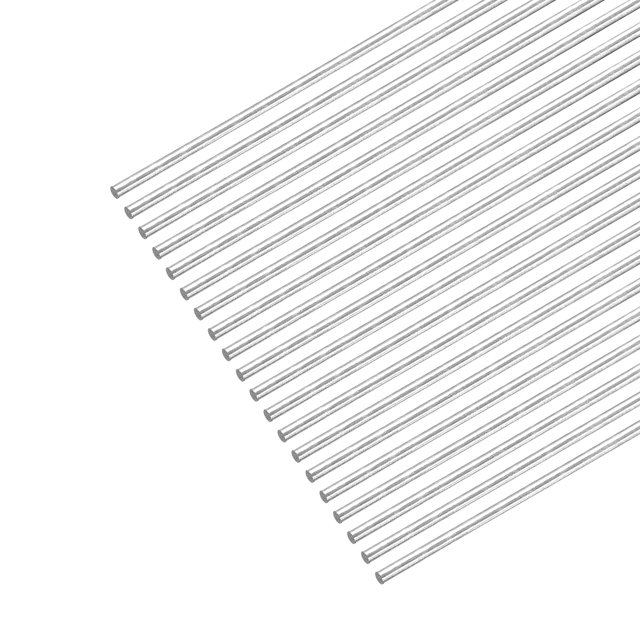 Varillas redondas de acero inoxidable Unique Bargains 0,8mm x 300mm Paquete de 20