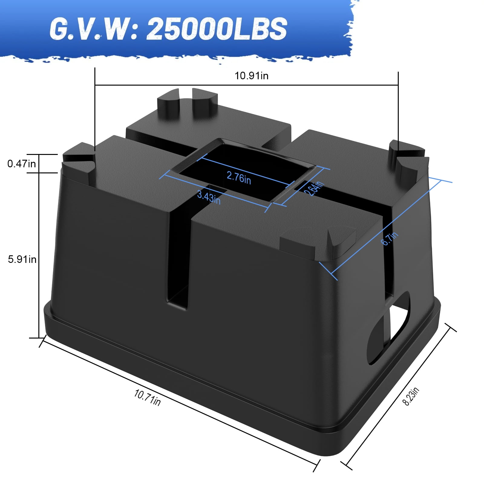 Trailer Jack Block, 2 Packs RV Camper Stabilizer Blocks with Bag for Travel Trailer, Use for Any Tongue Jack, Post, Foot, 5th Wheels, Round