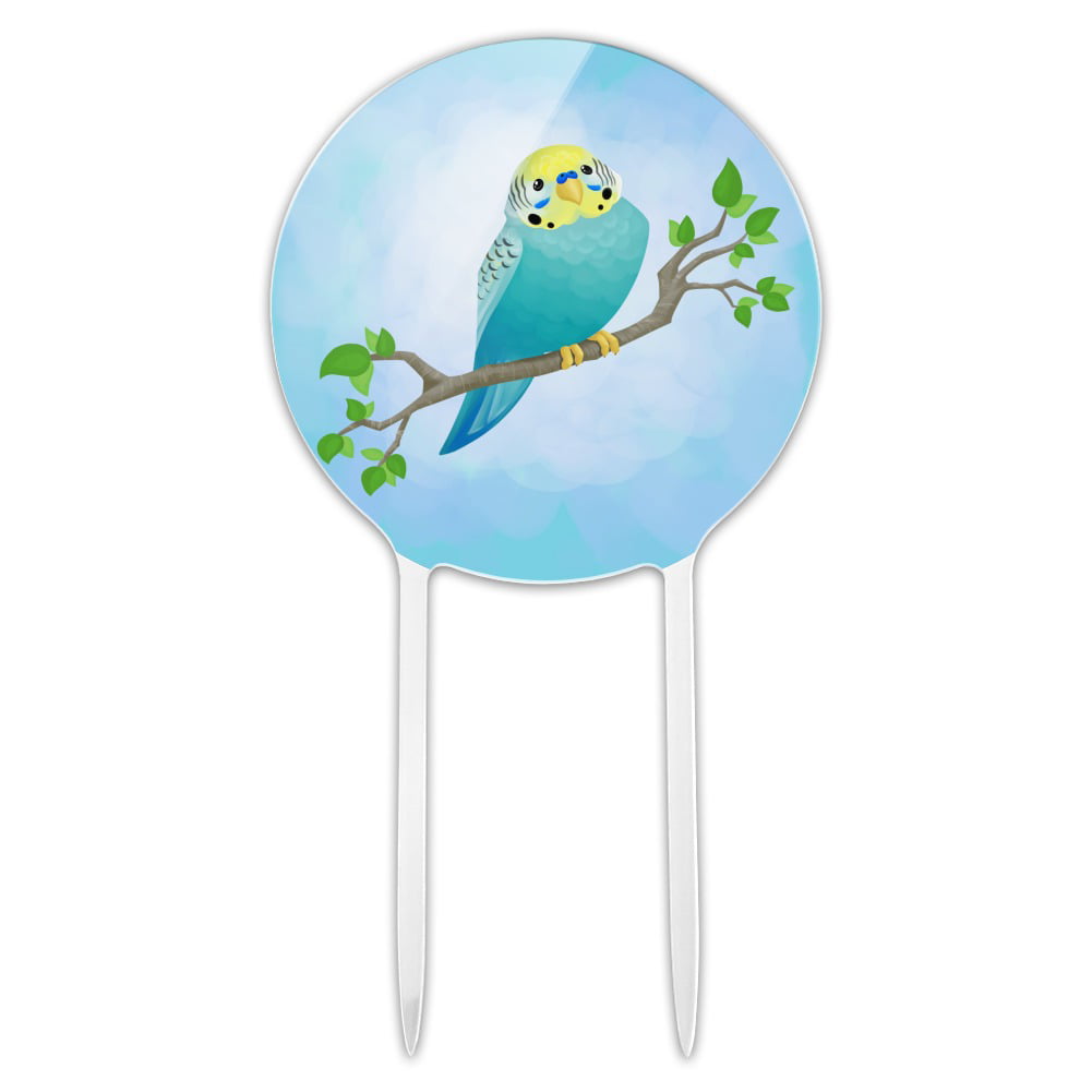 Bird edible cake topper muffin party decoration gift birthday budgie