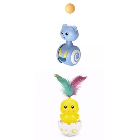 2pcs Tumbler Toy Interactive Kitten Toys Teaser Toys Playing