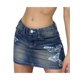 thumbnail image 1 of Falda corta de mezclilla para mujer VISgogo, faldas vaqueras cortas ajustadas a la cintura con patrones de mariposa, miniparte inferior de fiesta para mujer VISgogo  moda, 1 of 9