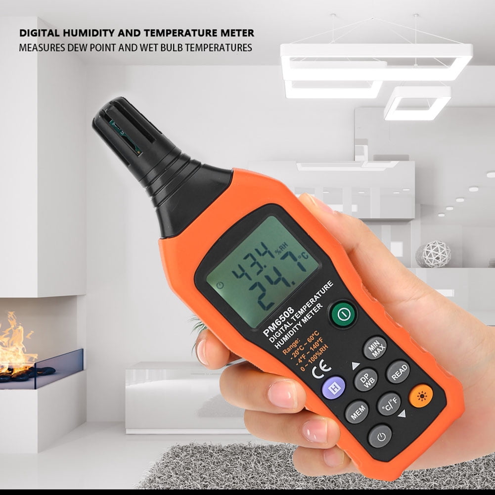 Temperature Thermometer, Storage Function Hygrometer  For Experiment