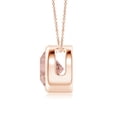 thumbnail image 2 of Angara Collier en Morganite Naturelle - Pendentif Solitaire Rond avec Lunette de 1,65 ct en Or Rose 14K pour Femmes, 2 of 8
