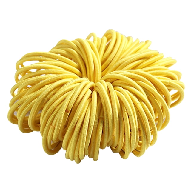 100PCS 1.18in Girls Hair Tie Nylon Elastic Solid Color Hair Band Ponytail Holder