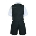 thumbnail image 4 of Baby Boy Toddler Formal Vest Shorts Black 6pc Suit Vest Bow Tie Color Pick S-4T, 4 of 6
