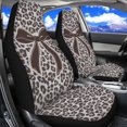 thumbnail image 3 of HUISEFOR Bow Leopard Print Car Seat Covers 2 Pack Breathable Elastic Car Seat Covers Protector, Comfortable, Easy to Installation, Fashion, Universal Fit for SUV Truck Sedan, 3 of 7