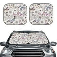 thumbnail image 2 of Gaeub Vintage Butterflies Foldable Auto Sun Blocker Visor, Sunshade for Car Front Window, Keeps Your Vehicle Cool - Large, 2 of 7